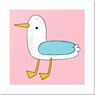 Cute Seagull Posters and Art